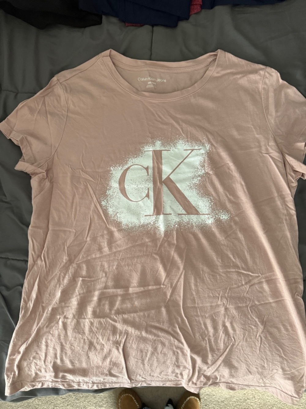 Calvin Klein Jeans Dusty Pink CK Logo Tee- XXL